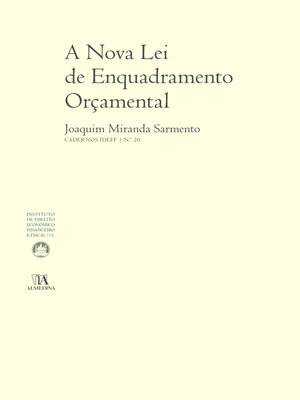 cover image of A Nova Lei de Enquadramento Orçamental (N.º 20 da coleção)